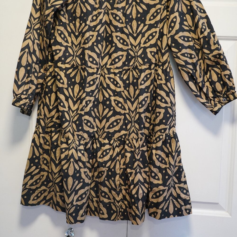 Lilla P Size P Black and Tan Patterned Button Up Dress - Picture 10 of 10